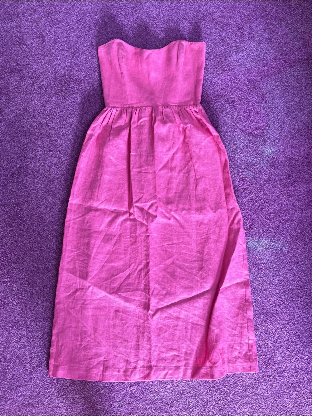 Reformation Pink 100% Linen Dress